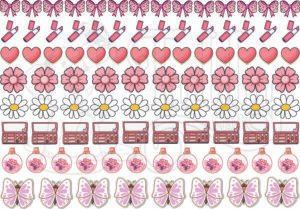 ALL PINK GIRLY Aesthetic UV 3D STICKERS