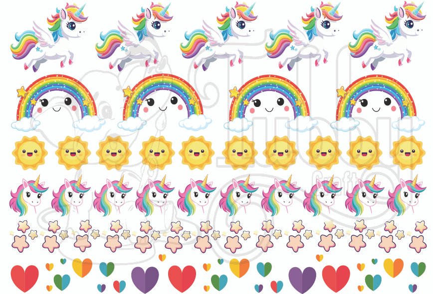 A4 sheet of mystical retro cosmic aesthetic UV DTF 3D raised transfer stickers with sun moon mushrooms butterflies good vibes borders for water bottles laptops journals by Tubby Craft.