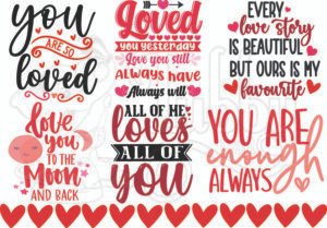 Love Quotes UV 3D Stickers