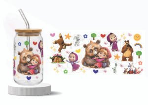 Masha and the Bear Wraparound UV 3D Sticker