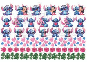 Stitch & Angel UV 3D Sticker Sheet for Kids