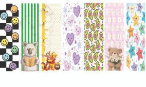 Cute Cartoon Bookmark Set – Aesthetic Printed Bookmarks for Students & Kids (Pack of 7)