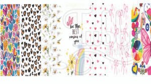 Floral & Hearts Aesthetic Bookmark Set – Motivational Printed Bookmarks for Students & Readers (Pack of 7)