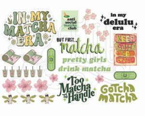 Matcha and More UV 3D Sticker Sheet