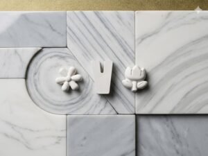 The Marble Collection: Monogram "V" & Botanical Casting Set