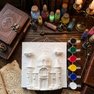 DIY Paint Kit Castle Design | 3D Texture Art Kit with Colors | Creative Craft Kit for Kids & Adults