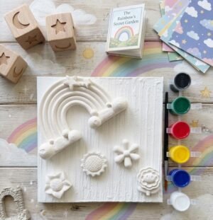DIY Paint Kit Rainbow Theme | 3D Texture Art Canvas with Colors | Kids Craft Painting Kit for Creative Fun