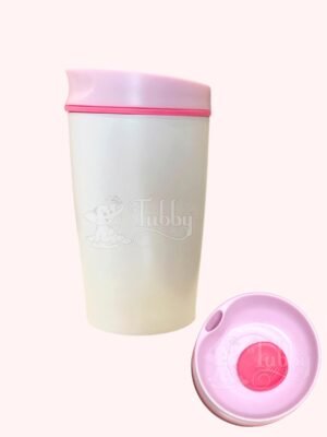 White Tumbler with Pink Lid | DIY Drinkware Cup