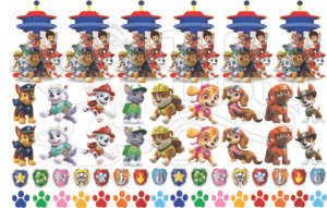 Paw Patrol Sticker Sheet for Kids | Cartoon Character Stickers | DIY Craft & Decoration Stickers