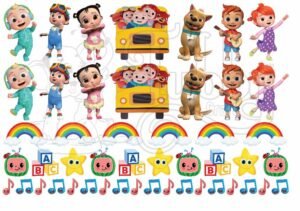 Cocomelon Kids Sticker Sheet | Cartoon Baby Stickers | DIY Craft & Notebook Decoration Stickers