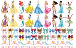 Disney Princess Sticker Sheet for Kids | Princess Cartoon Stickers | DIY Craft & Decoration Stickers