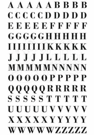 Black Alphabet Sticker Sheet | A-Z Letter DIY Stickers | Minimalist Alphabet Stickers for Journals, Scrapbooking & Crafts