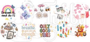 Vibrant UV 3D Waterproof Keychain Decals – Pack of 10