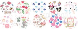 Aesthetic UV 3D Waterproof Keychain Decals – Pack of 10