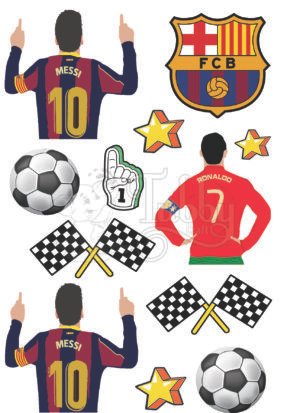 Football Legends UV 3D Waterproof Sticker Sheet – Soccer Player Inspired Premium Sports Decals