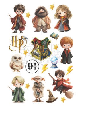 Harry Potter UV 3D Waterproof Stickers | Wizard Magic Character Vinyl Decals | Premium UV DTF Stickers for Laptop, Phone, Bottle, Helmet & Car