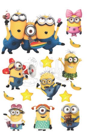 Minions UV 3D Waterproof Stickers – Premium Cartoon Character Decals for Kids, Laptops, Water Bottles & DIY Crafts