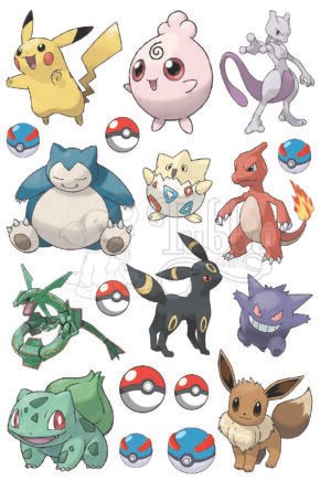 Pokémon UV 3D Waterproof Stickers – Premium Cartoon Character Decals for Kids, Laptops, Water Bottles & DIY Crafts