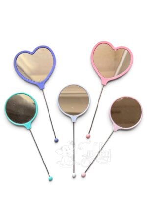 Multi-Color Heart & Round Mirrors (Set of 10)