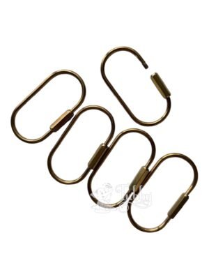 Oval-Shaped Screw Lock Rings – Pack of 5 Pcs